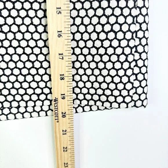 Ann Taylor Skirt Women 8 Petite Black White Silk Classic Boho Academia Corpcore - Picture 5 of 9